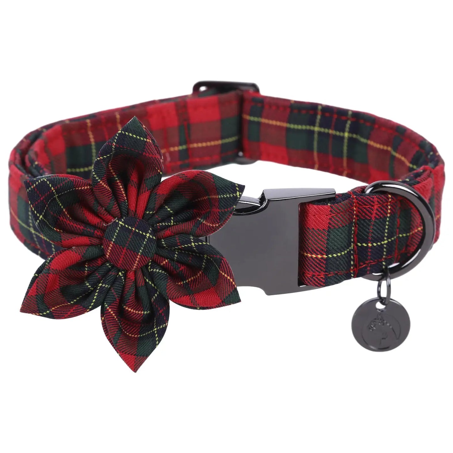 DOGWONG Christmas Dog Collar, Adjustable Santa Claus Dog Accessory - Cotton Collar for Small Medium Large Dogs