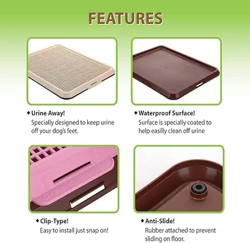 BANU Puppy Pee Pad Holder Indoor Outdoor Dog Potty Toilet Training Tray 20" X 16" for Small and Medium Dogs