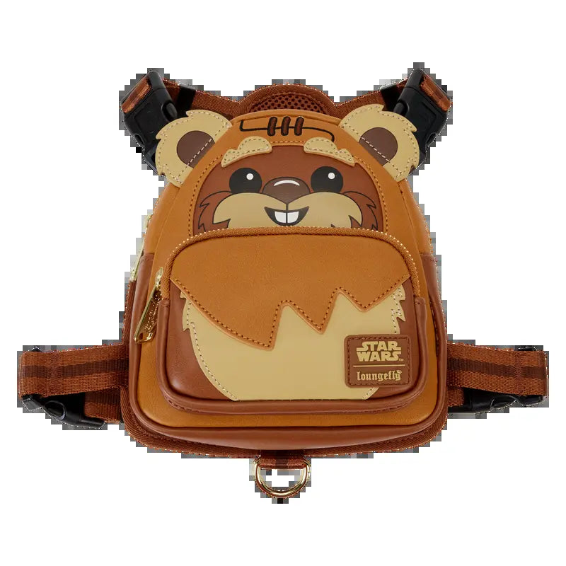 Ewok-Inspired Mini Backpack Dog Harness for Cosplay