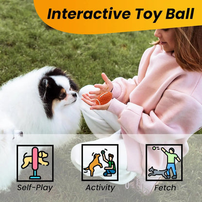 Squeaky Dog Football Toy, Rubber Dog Ball Toy for Aggressive Chewers, Floating Fetch Outdoor Puppy Toys, Tough Fetch Ball, Durable and Interactive for Medium Large Dogs