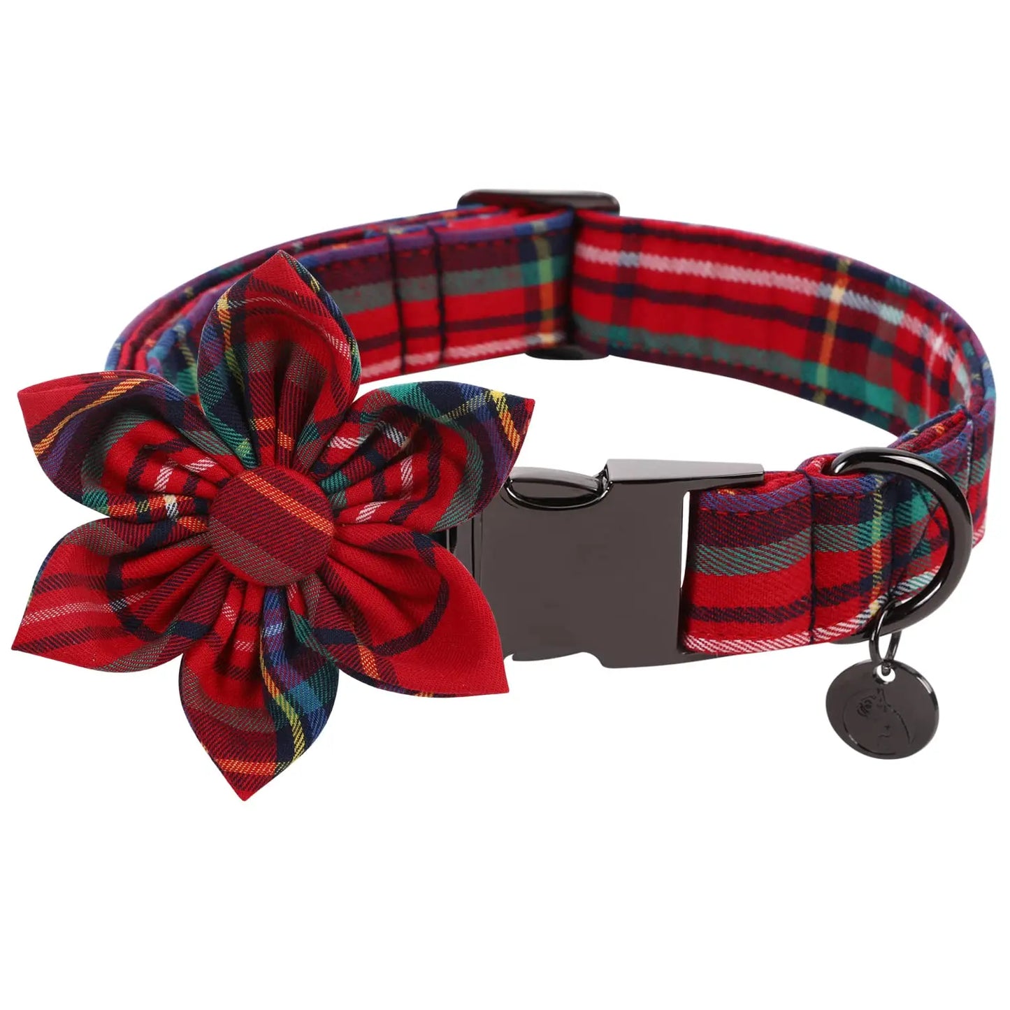 DOGWONG Christmas Dog Collar, Adjustable Santa Claus Dog Accessory - Cotton Collar for Small Medium Large Dogs