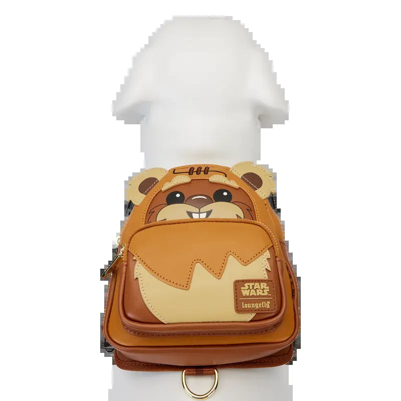 Ewok-Inspired Mini Backpack Dog Harness for Cosplay