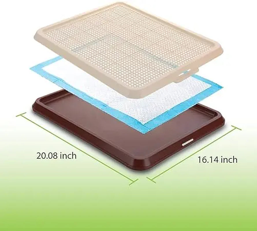 BANU Puppy Pee Pad Holder Indoor Outdoor Dog Potty Toilet Training Tray 20" X 16" for Small and Medium Dogs